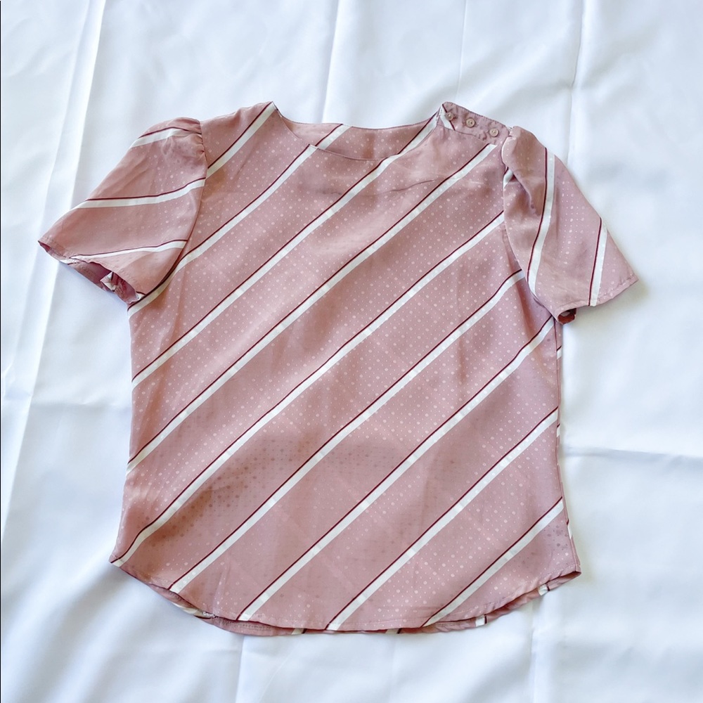 Vintage Stripped and Dotted Blouse